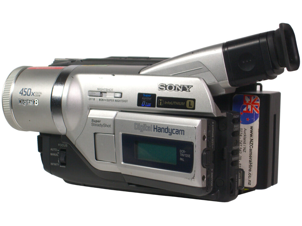 SONY TRV120E Standard8 / Hi8 / Digital8 tape camcorder NZ Camera Hire